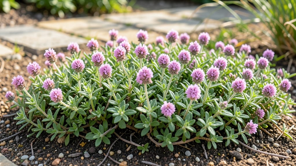 Flowering Creeping Thyme: Drought-Tolerant Ground Cover for Sunny Gardens